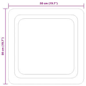 Καθρέφτης μπάνιου LED Διαφανές 50 x 50 cm σκληρυμένο γυαλί - Pakobazaar