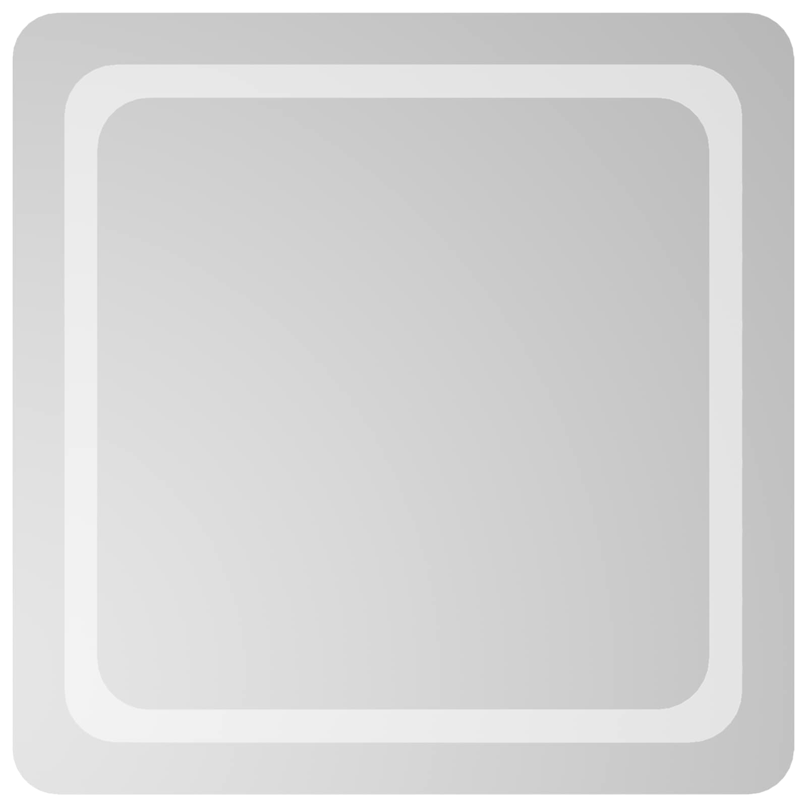 Καθρέφτης μπάνιου LED Διαφανές 60 x 60 cm σκληρυμένο γυαλί - Pakobazaar