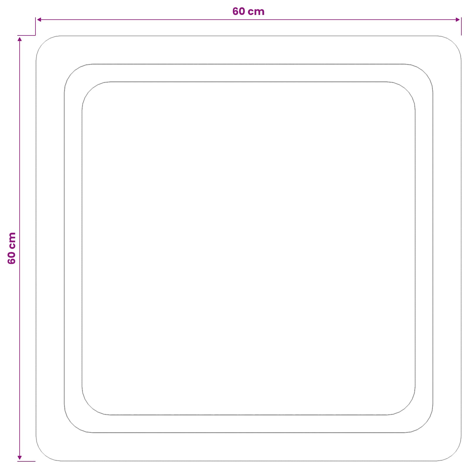 Καθρέφτης μπάνιου LED Διαφανές 60 x 60 cm σκληρυμένο γυαλί - Pakobazaar