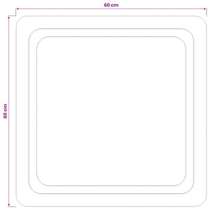 Καθρέφτης μπάνιου LED Διαφανές 60 x 60 cm σκληρυμένο γυαλί - Pakobazaar
