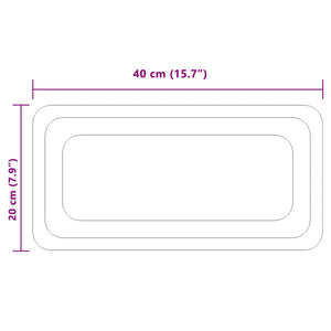 Καθρέφτης μπάνιου LED Διαφανές 40 x 20 cm σκληρυμένο γυαλί