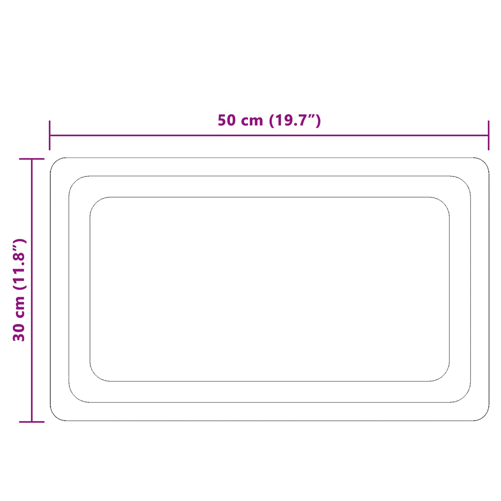 Καθρέφτης μπάνιου LED Διαφανές 50 x 30 cm σκληρυμένο γυαλί