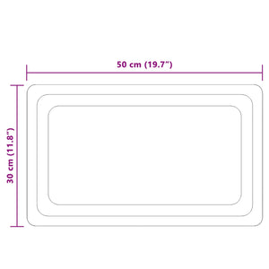 Καθρέφτης μπάνιου LED Διαφανές 50 x 30 cm σκληρυμένο γυαλί - Pakobazaar