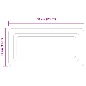 Καθρέφτης μπάνιου LED Διαφανές 60 x 30 cm σκληρυμένο γυαλί - Pakobazaar
