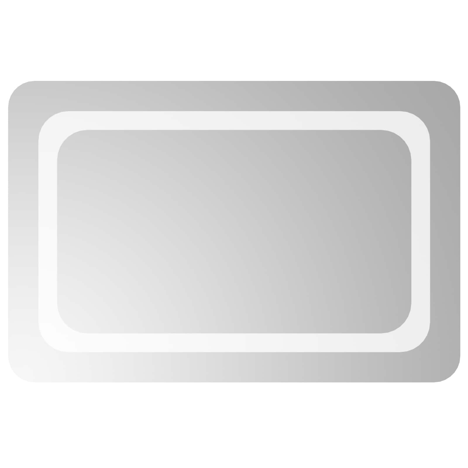 Καθρέφτης μπάνιου LED Διαφανές 60 x 40 cm σκληρυμένο γυαλί - Pakobazaar