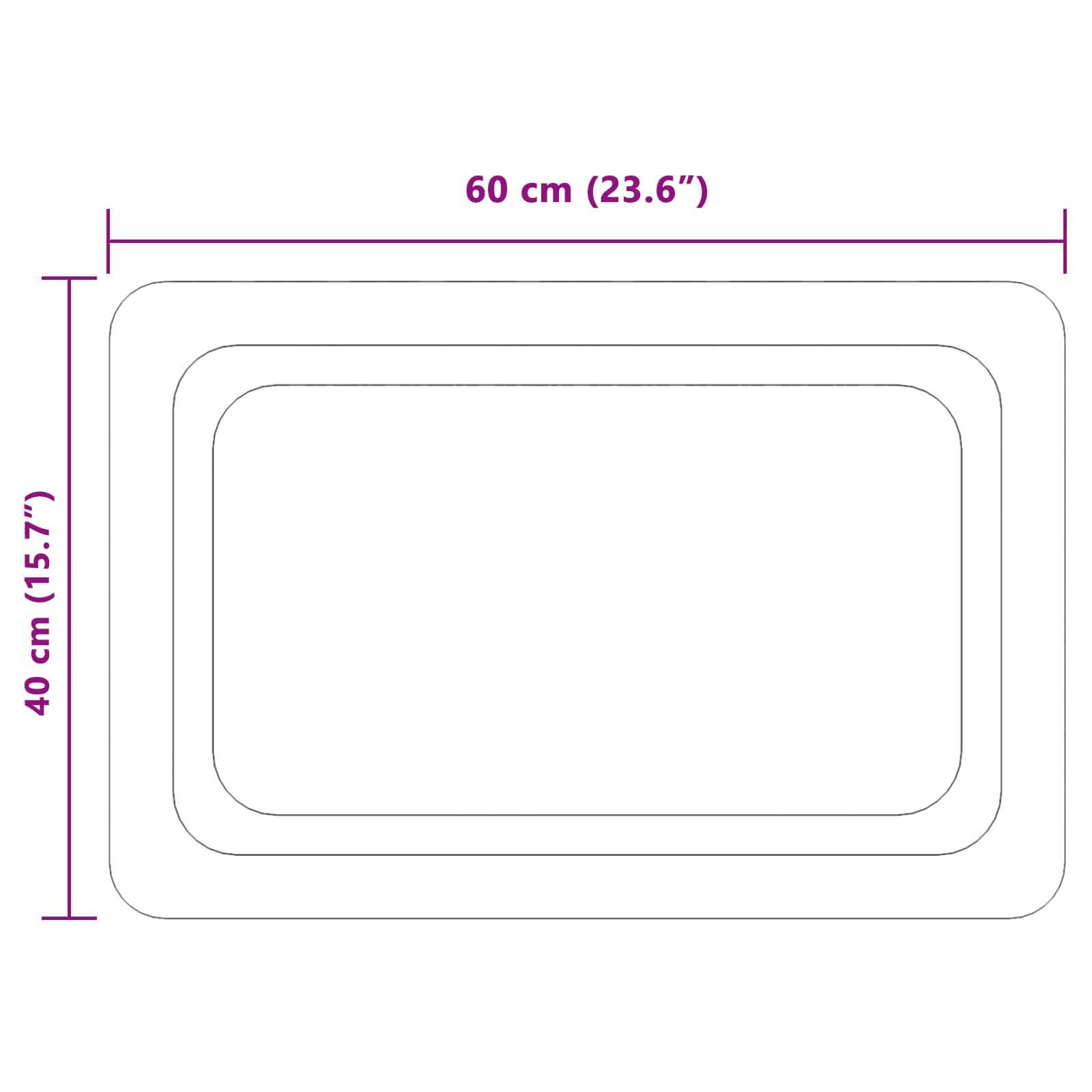 Καθρέφτης μπάνιου LED Διαφανές 60 x 40 cm σκληρυμένο γυαλί - Pakobazaar