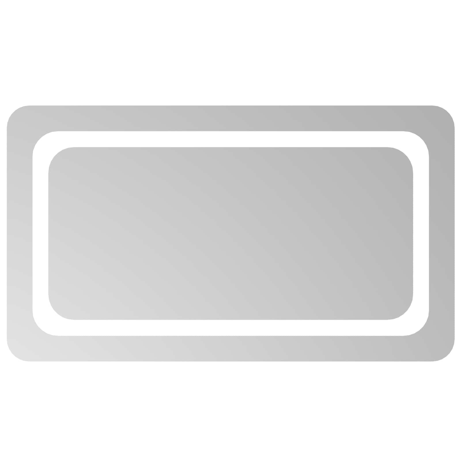 Καθρέφτης μπάνιου LED Διαφανές 70 x 40 cm σκληρυμένο γυαλί - Pakobazaar