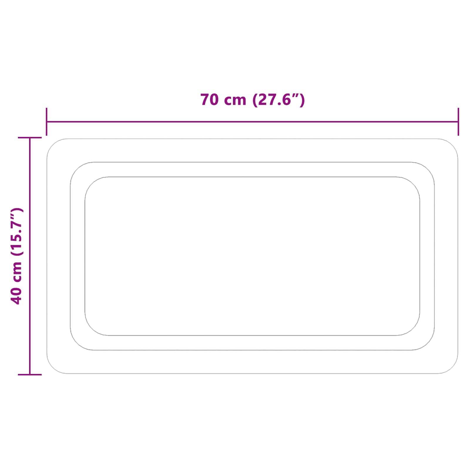 Καθρέφτης μπάνιου LED Διαφανές 70 x 40 cm σκληρυμένο γυαλί - Pakobazaar