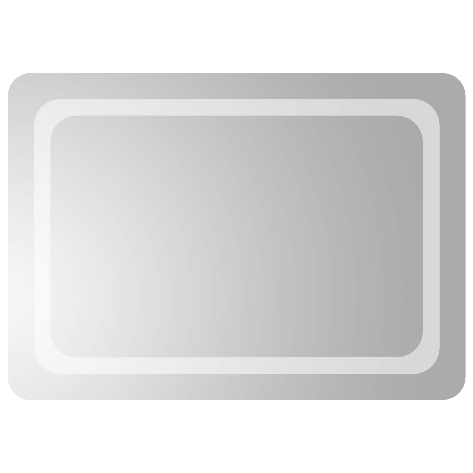 Καθρέφτης μπάνιου LED Διαφανές 70 x 50 cm σκληρυμένο γυαλί - Pakobazaar