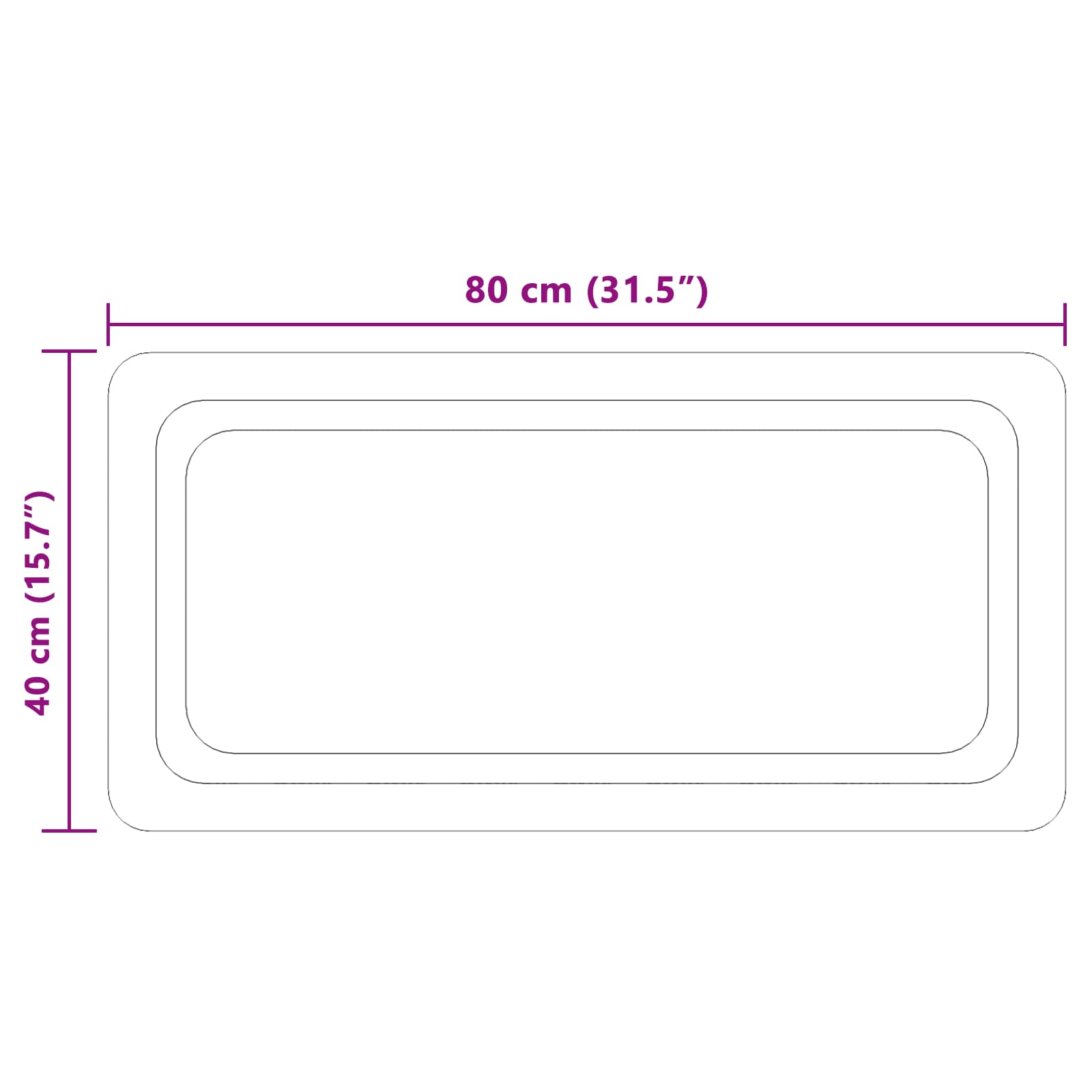 Καθρέφτης μπάνιου LED Διαφανές 80 x 40 cm σκληρυμένο γυαλί - Pakobazaar