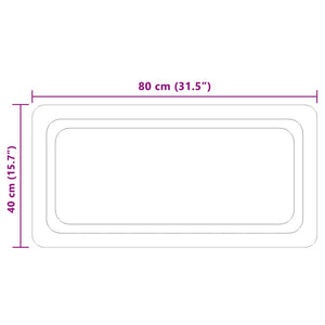 Καθρέφτης μπάνιου LED Διαφανές 80 x 40 cm σκληρυμένο γυαλί - Pakobazaar