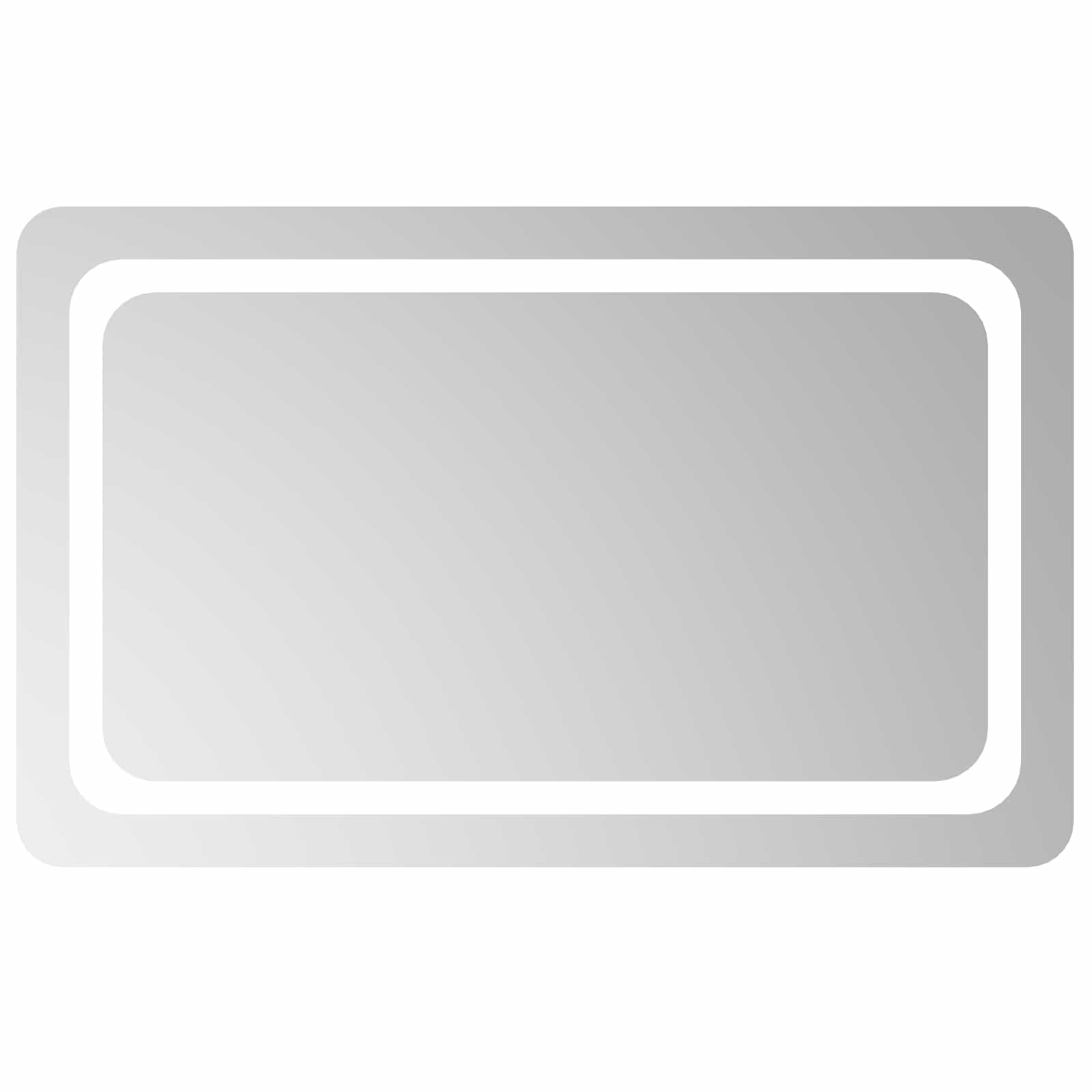 Καθρέφτης μπάνιου LED Διαφανές 80 x 50 cm σκληρυμένο γυαλί - Pakobazaar