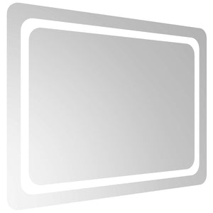 Καθρέφτης μπάνιου LED Διαφανές 80 x 60 cm σκληρυμένο γυαλί - Pakobazaar