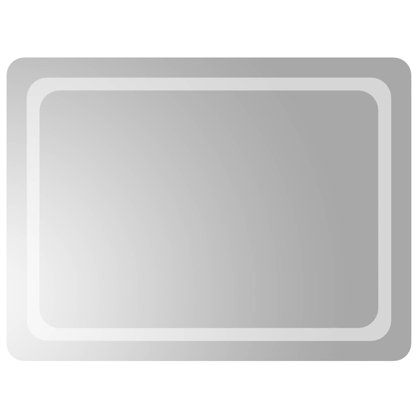 Καθρέφτης μπάνιου LED Διαφανές 80 x 60 cm σκληρυμένο γυαλί - Pakobazaar