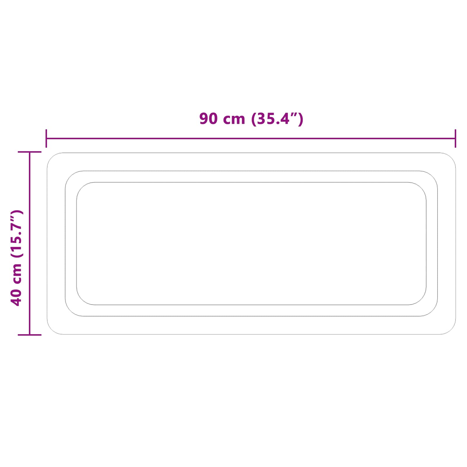 Καθρέφτης μπάνιου LED Διαφανές 90 x 40 cm σκληρυμένο γυαλί - Pakobazaar