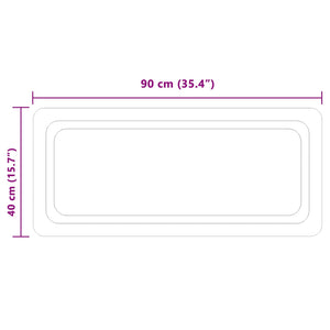 Καθρέφτης μπάνιου LED Διαφανές 90 x 40 cm σκληρυμένο γυαλί - Pakobazaar