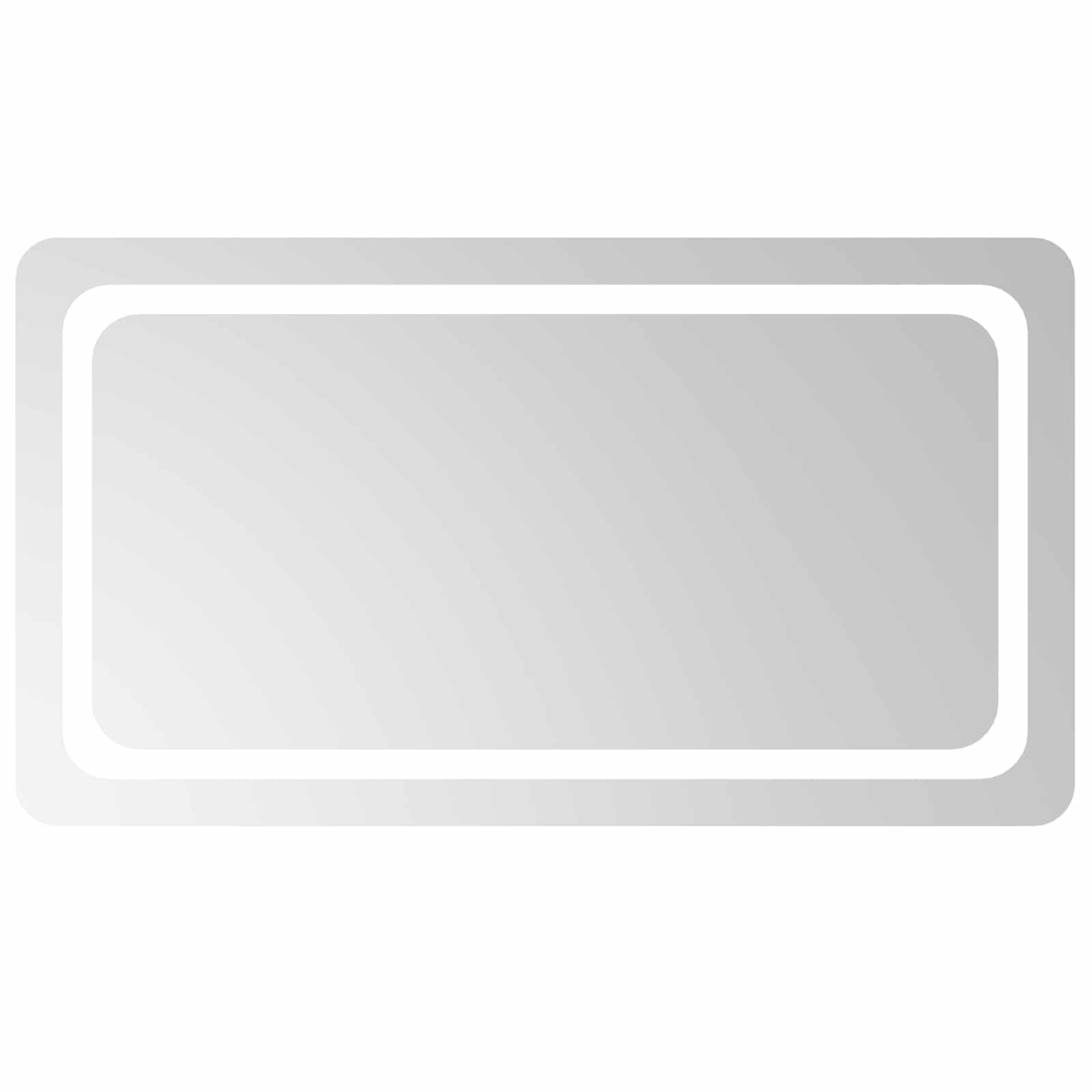 Καθρέφτης μπάνιου LED Διαφανές 90 x 50 cm σκληρυμένο γυαλί