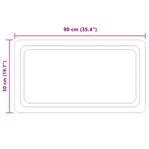 Καθρέφτης μπάνιου LED Διαφανές 90 x 50 cm σκληρυμένο γυαλί - Pakobazaar