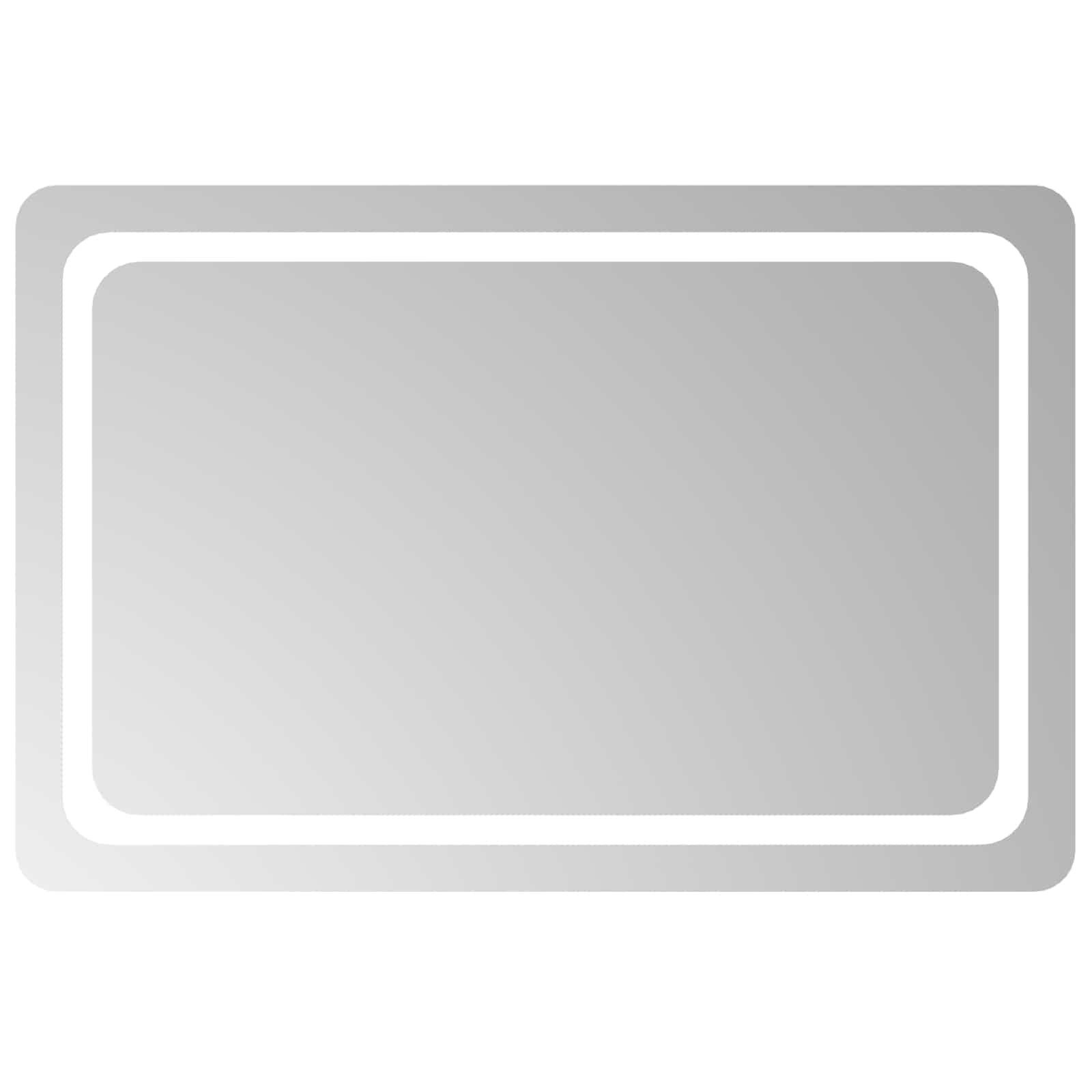 Καθρέφτης μπάνιου LED Διαφανές 90 x 60 cm σκληρυμένο γυαλί - Pakobazaar