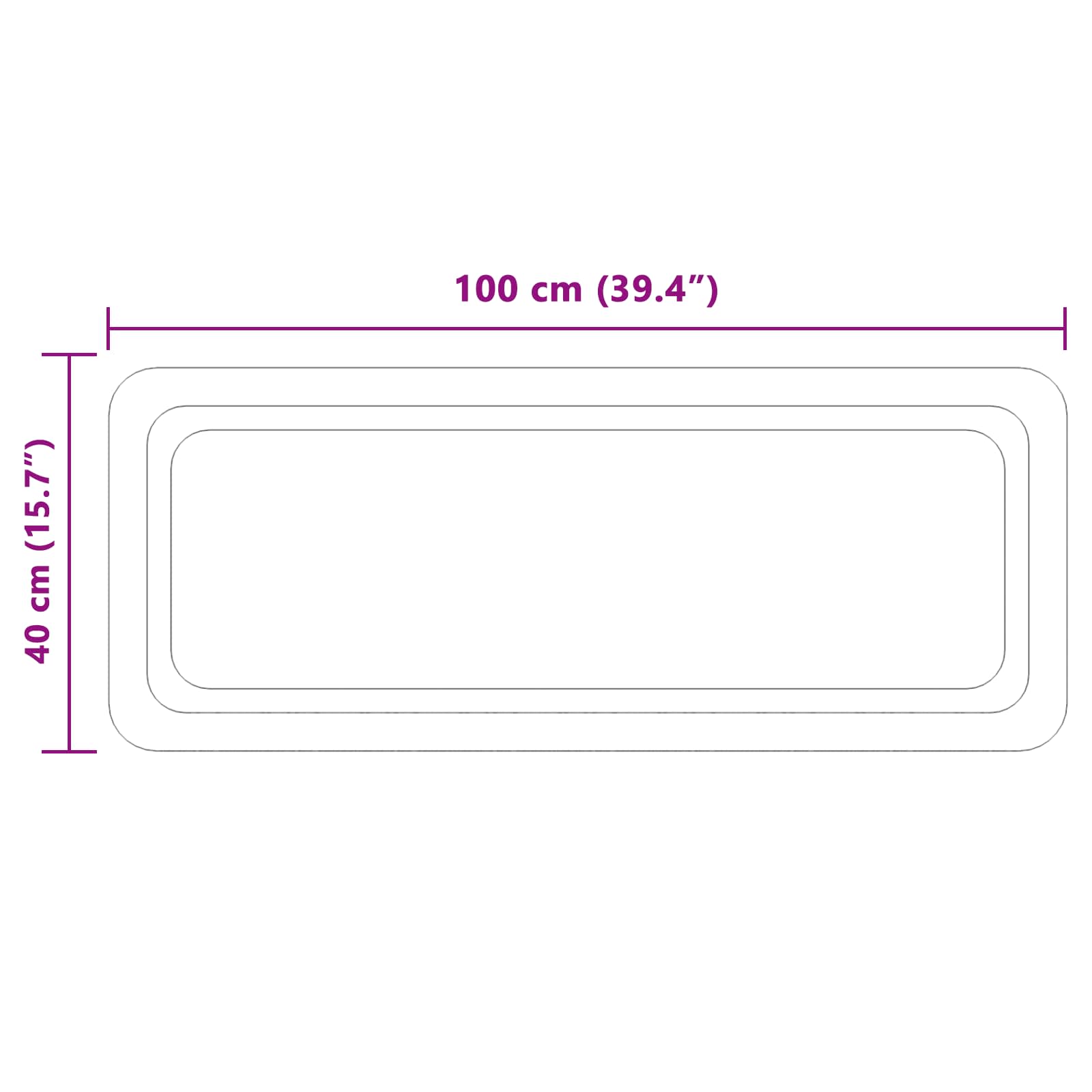 Καθρέφτης μπάνιου LED Διαφανές 100 x 40 cm σκληρυμένο γυαλί - Pakobazaar