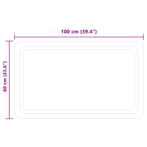 Καθρέφτης μπάνιου LED Διαφανές 100 x 60 cm σκληρυμένο γυαλί - Pakobazaar
