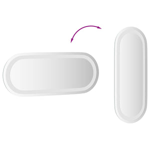 Καθρέφτης μπάνιου LED Διαφανές 50 x 20 cm σκληρυμένο γυαλί - Pakobazaar