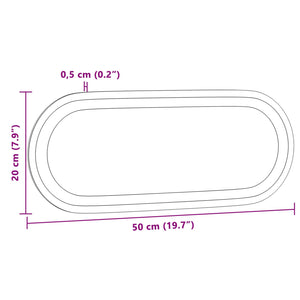 Καθρέφτης μπάνιου LED Διαφανές 50 x 20 cm σκληρυμένο γυαλί - Pakobazaar