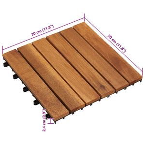 Πλάκα Κατασκευής 30 pcs Καφέ 30 x 30 cm Ξύλο Ακακίας - Pakobazaar