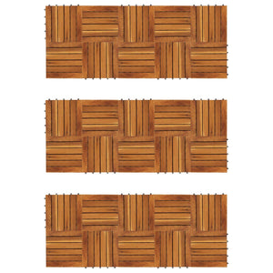 Πλάκα Κατασκευής 30 pcs Καφέ 30 x 30 cm Ξύλο Ακακίας - Pakobazaar