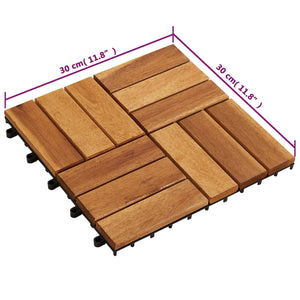Πλάκα Κατασκευής 20 pcs Καφέ 30 x 30 cm Ξύλο Ακακίας - Pakobazaar