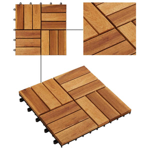 Πλάκα Κατασκευής 30 pcs Καφέ 30 x 30 cm Ξύλο Ακακίας - Pakobazaar
