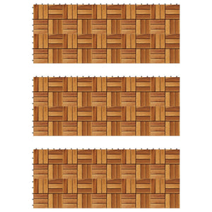 Πλάκα Κατασκευής 30 pcs Καφέ 30 x 30 cm Ξύλο Ακακίας - Pakobazaar