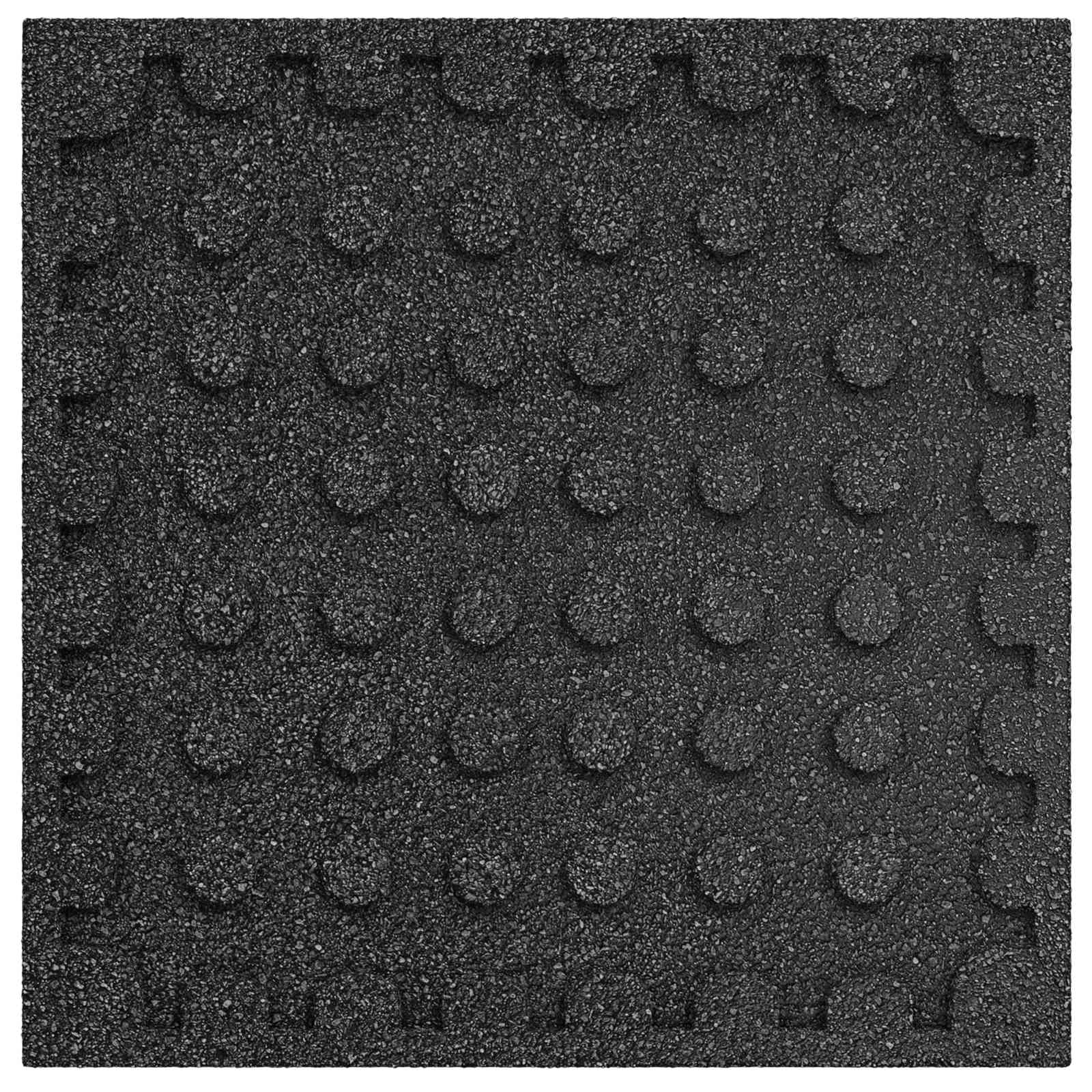 Πλακάκια Προστασίας από Πτώσεις 18 pcs Μαύρο 50 x 50 cm Λάστιχο - Pakobazaar