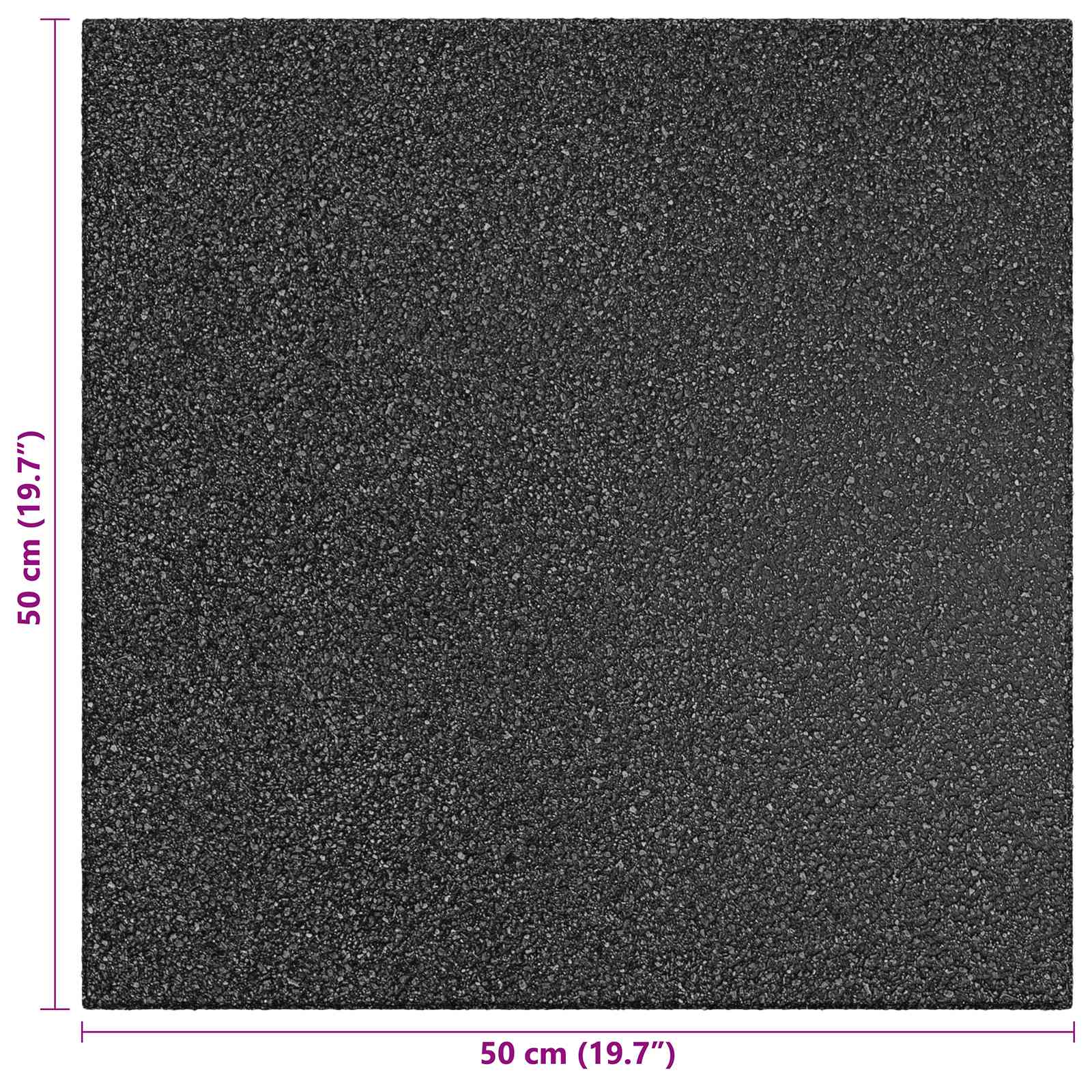 Πλακάκια Προστασίας από Πτώσεις 18 pcs Μαύρο 50 x 50 cm Λάστιχο - Pakobazaar
