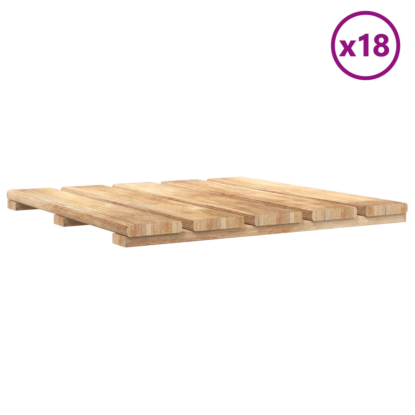Πλάκα Κατασκευής 18 pcs Καφέ 50 x 50 cm Πεύκο Πράσινης Εγχύσεως - Pakobazaar
