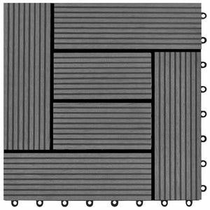 Πλάκα Κατασκευής 22 pcs Γκρι 30 x 30 cm WPC - Pakobazaar