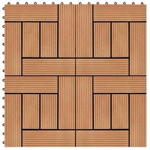 Πλάκα Κατασκευής 22 pcs Ξύλο teak 30 x 30 cm WPC - Pakobazaar