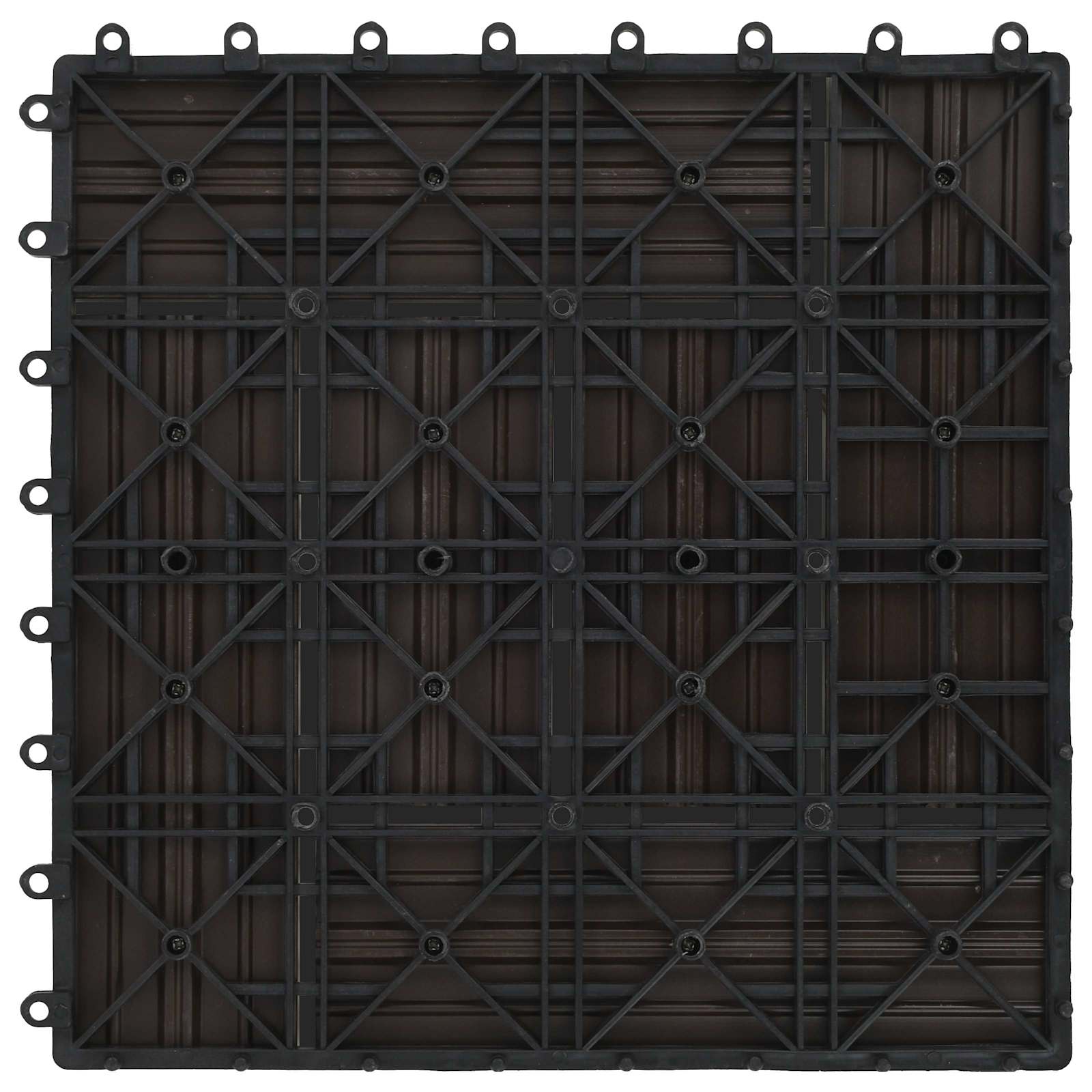 Πλάκα Κατασκευής 22 pcs Σκούρο Καφέ 30 x 30 cm WPC - Pakobazaar