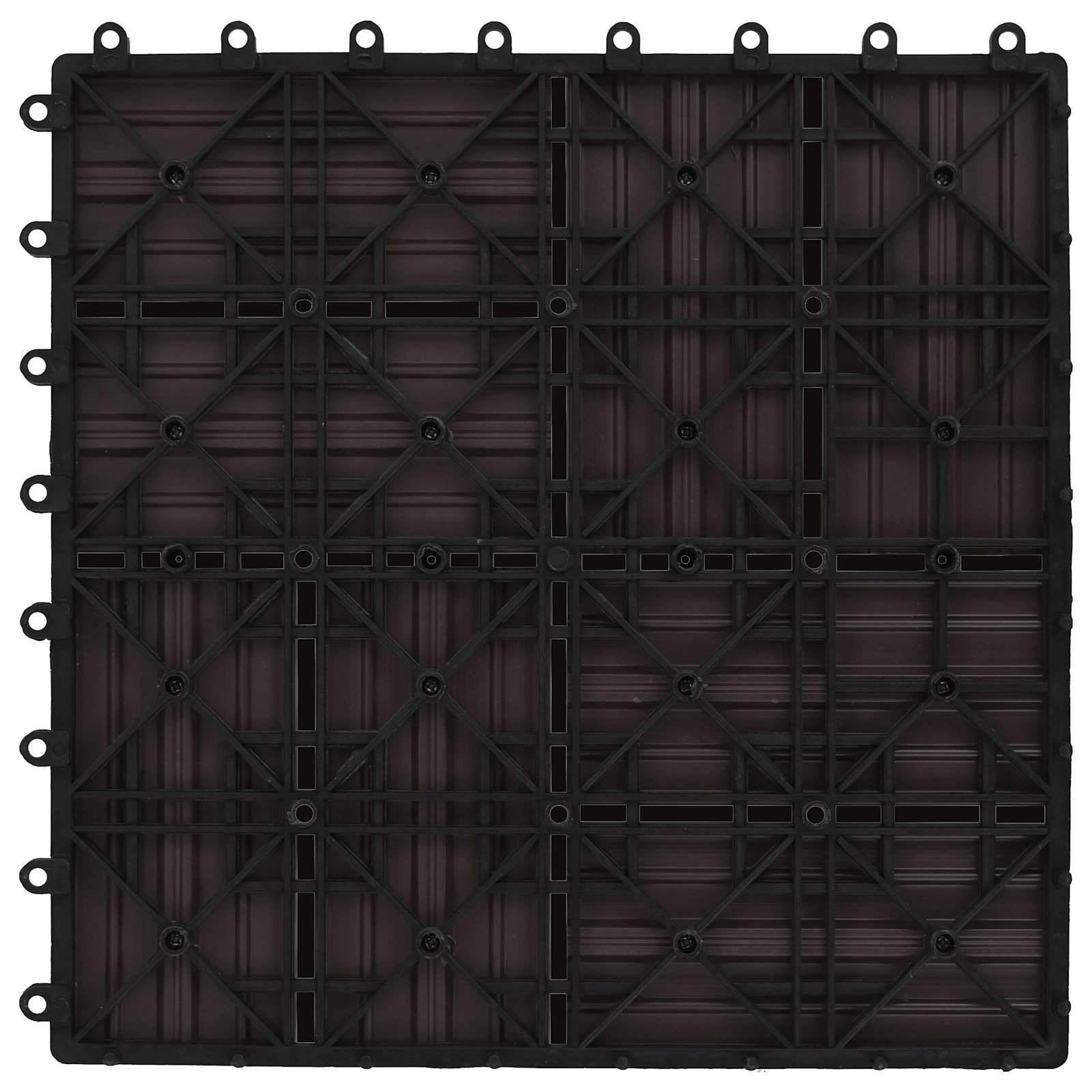 Πλάκα Κατασκευής 22 pcs Σκούρο Καφέ 30 x 30 cm WPC - Pakobazaar