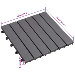 Πλάκα Κατασκευής 20 pcs Γκρι 30 x 30 cm Ξύλο Ακακίας - Pakobazaar