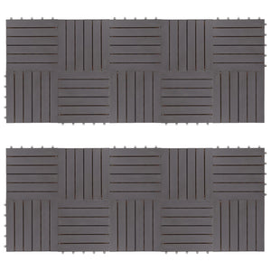 Πλάκα Κατασκευής 20 pcs Γκρι 30 x 30 cm Ξύλο Ακακίας - Pakobazaar