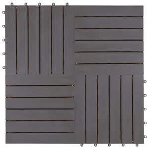 Πλάκα Κατασκευής 20 pcs Γκρι 30 x 30 cm Ξύλο Ακακίας - Pakobazaar