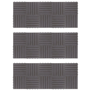 Πλάκα Κατασκευής 30 pcs Γκρι 30 x 30 cm Ξύλο Ακακίας - Pakobazaar