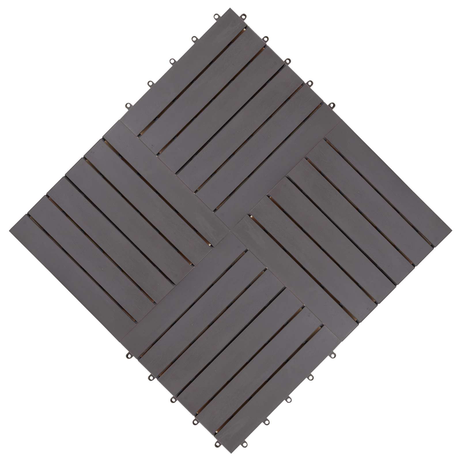 Πλάκα Κατασκευής 30 pcs Γκρι 30 x 30 cm Ξύλο Ακακίας - Pakobazaar
