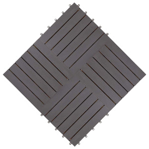 Πλάκα Κατασκευής 30 pcs Γκρι 30 x 30 cm Ξύλο Ακακίας - Pakobazaar