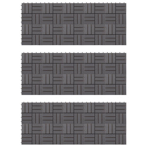Πλάκα Κατασκευής 30 pcs Γκρι 30 x 30 cm Ξύλο Ακακίας - Pakobazaar