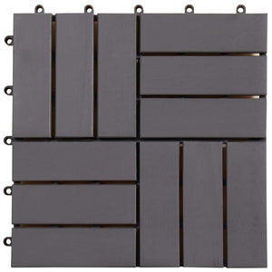 Πλάκα Κατασκευής 30 pcs Γκρι 30 x 30 cm Ξύλο Ακακίας - Pakobazaar
