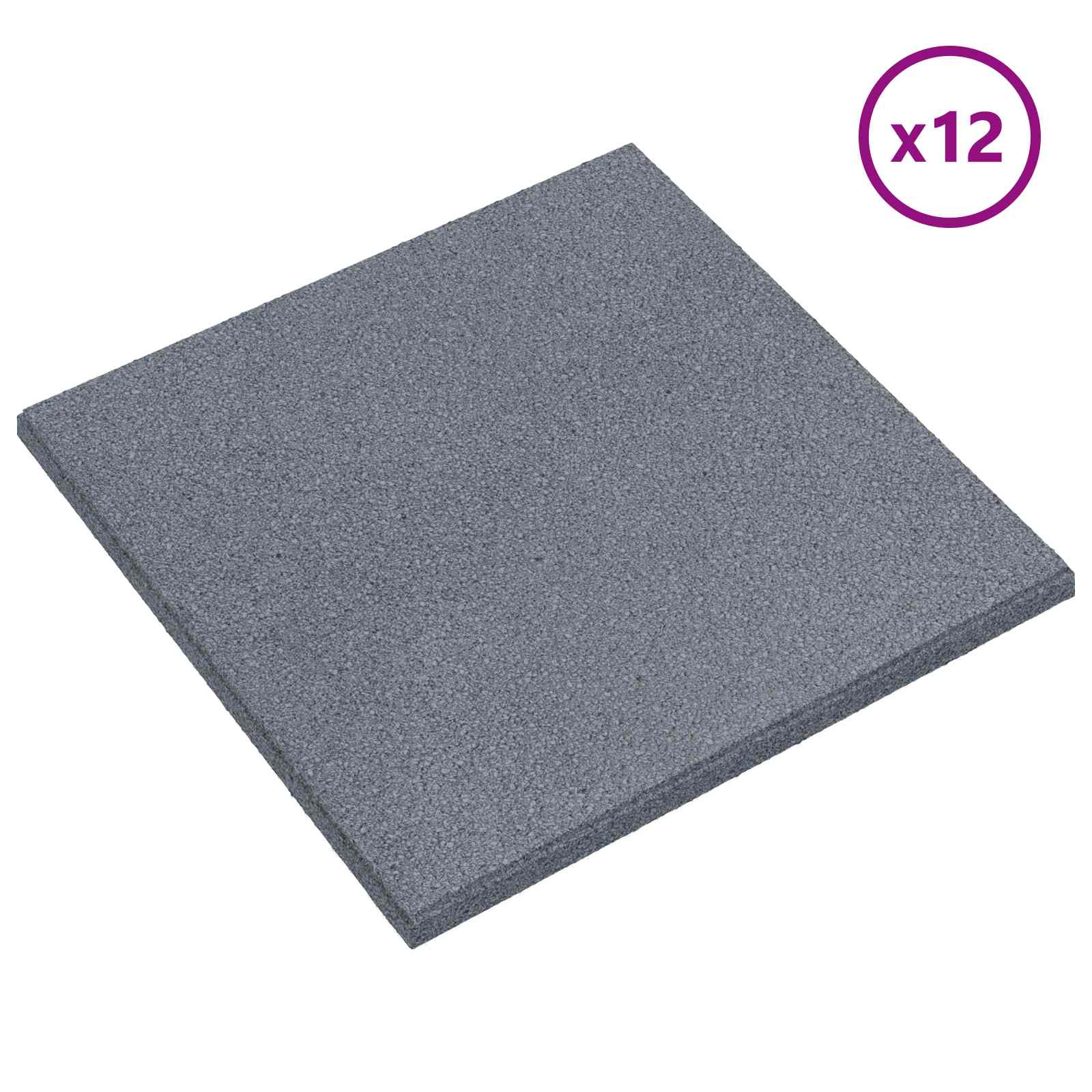 Πλακάκια Προστασίας από Πτώσεις 12 pcs Γκρι 50 x 50 cm Λάστιχο - Pakobazaar