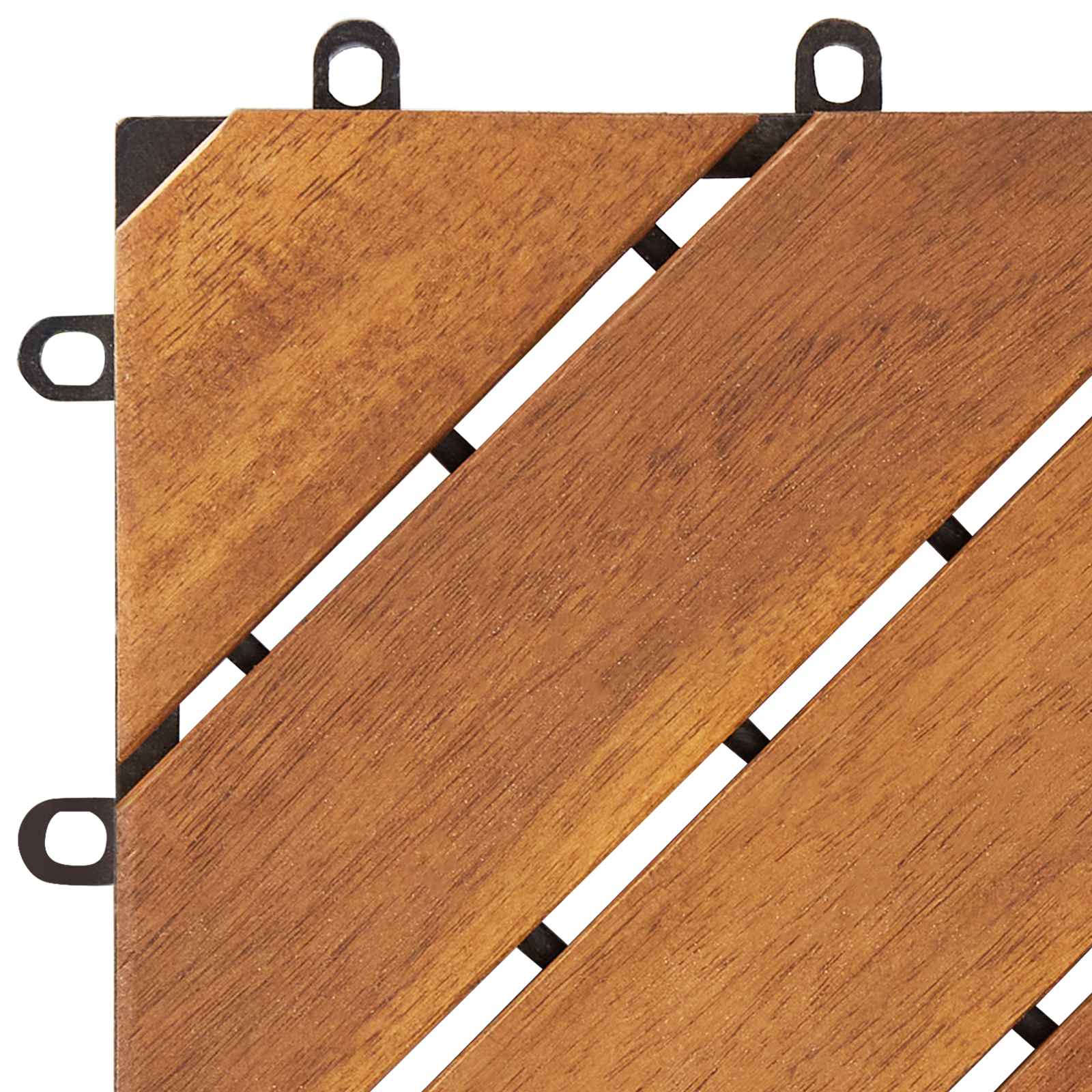 Πλάκα Κατασκευής 20 pcs Καφέ 30 x 30 cm Ξύλο Ακακίας - Pakobazaar