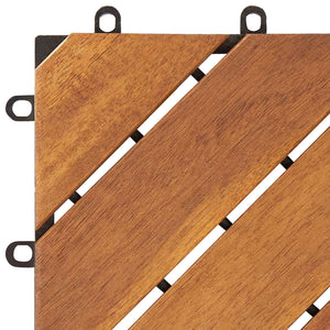 Πλάκα Κατασκευής 20 pcs Καφέ 30 x 30 cm Ξύλο Ακακίας - Pakobazaar